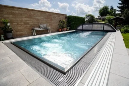 Pool Expert Edelstahl-Infinity-Pool 6 × 3 × 1,34 m – Plug & Play