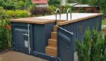 Premium Containerpool 6,2 × 2,5 m mit Wärmepumpe, Filtersystem & LED
