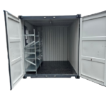 10 Fuß Lagercontainer mit Schwerlastregalen + Strompaket