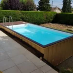Containerpool 12 m mit Exotenholz-Strand & Filtersystem – Neu – Bild 3