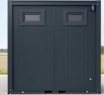 Duschcontainer – Sanitärcontainer als Doppelkabine mit zwei Duschen – RAL 7016 Anthrazit – Bild 6