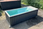 20-Fuß-Containerpool Anthrazit mit 75 m³/h Gegenstromanlage, Wärmepumpe & Heizung – Bild 2