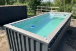 20-Fuß-Containerpool Anthrazit mit 75 m³/h Gegenstromanlage, Wärmepumpe & Heizung – Bild 7