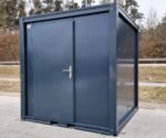 Behindertengerechter Sanitärcontainer mit Rampe und Warmwasser – RAL 7016 – Bild 4