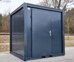 Behindertengerechter Sanitärcontainer mit Rampe und Warmwasser – RAL 7016 – Bild 5