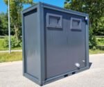 WC Sanitärcontainer mit Doppelkabine – für Mann und Frau – Anthrazit (RAL 7016) – Bild 7
