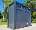 WC Sanitärcontainer mit Doppelkabine – für Mann und Frau – Anthrazit (RAL 7016) – Bild 6