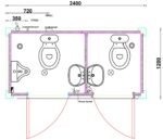 Sanitärcontainer Toilette in Weiß für Mann und Frau RAL9002 – Bild 8